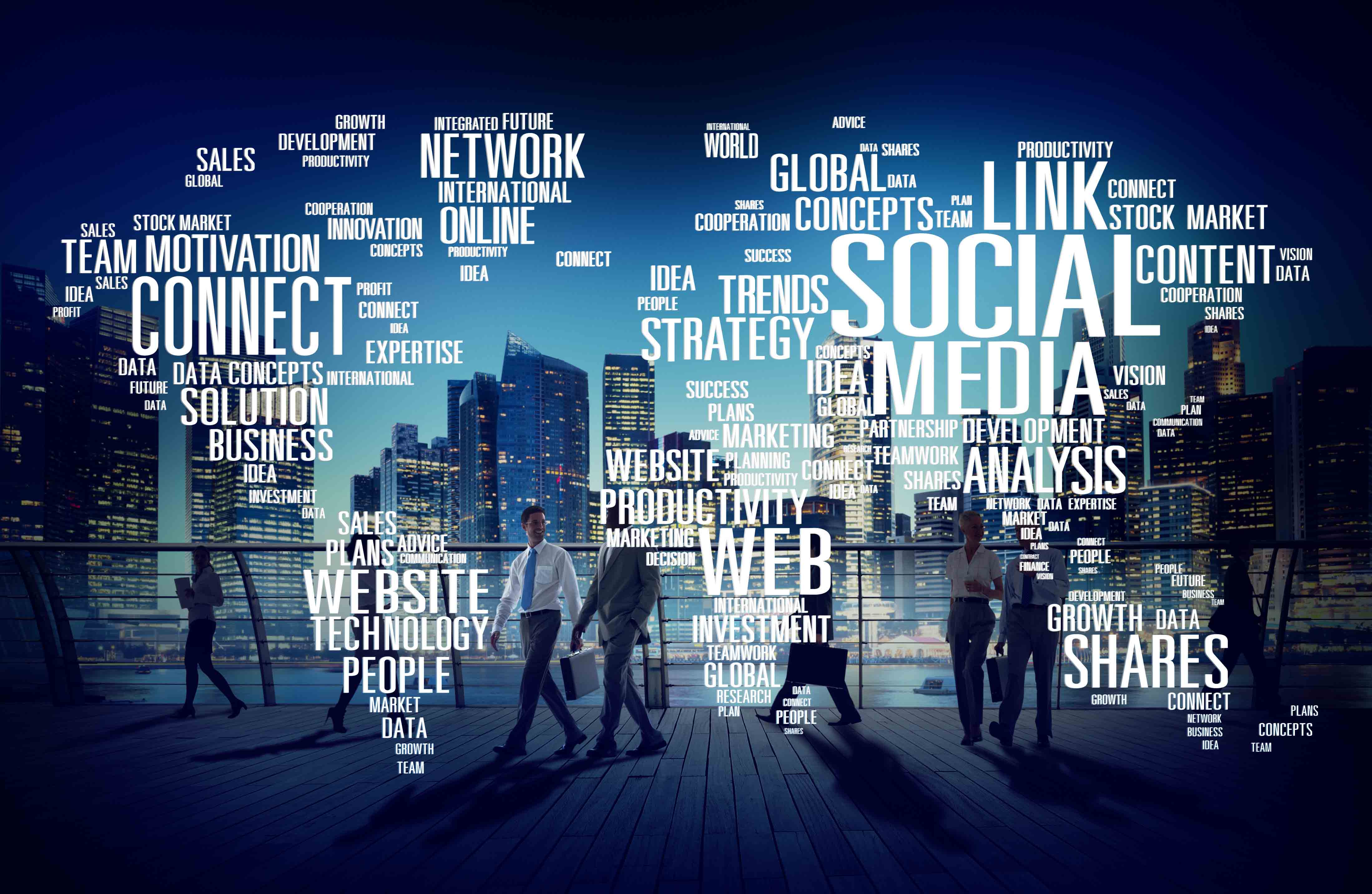 Social Media Internet Connection Global Communications Concept - Get More Traffic