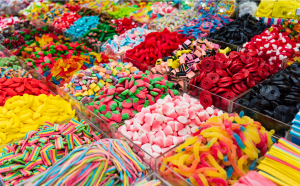 Candies in a store
