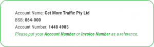 Get More Traffic Payment Details
